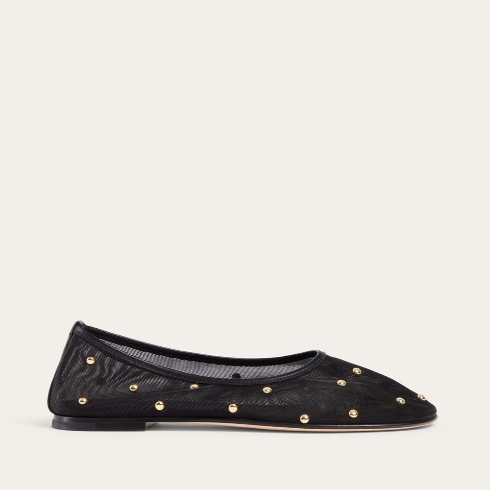 Dear Frances Balla Studs Ballerina in Black Mesh | LIKE NEW